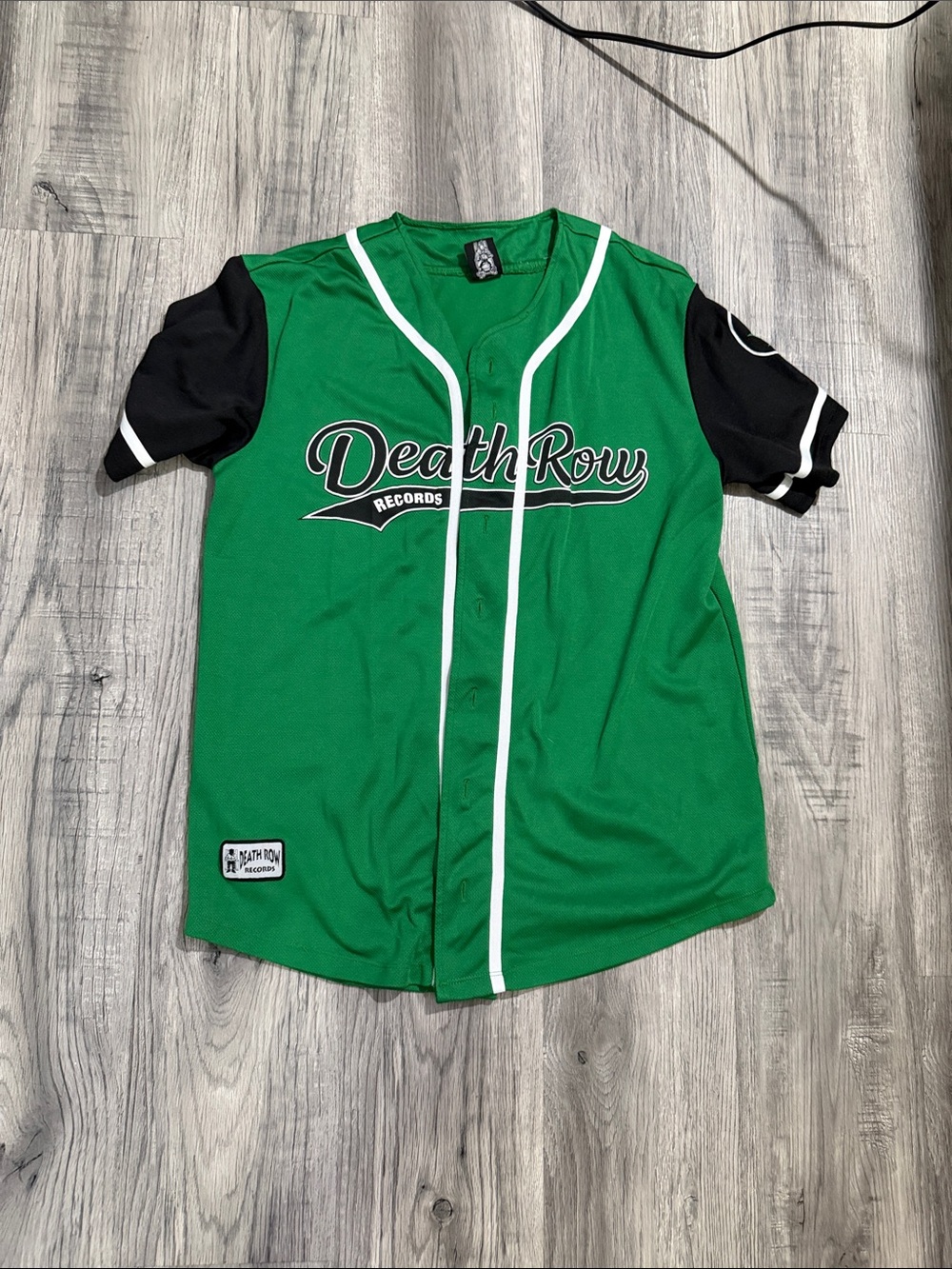 Death Row Green & Black Baseball Jersey Shirt